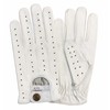 Genuine Leather Men's Driving Gloves White 7011 (Medium)