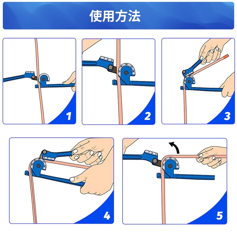 YUENWUZINIC Pipe Bender, Manual Tube Bender, For Pipe Machining 1/8",