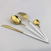 JANKNG 24-Piece Flatware Set, 18/0 Stainless Steel Knife Fork Spoon