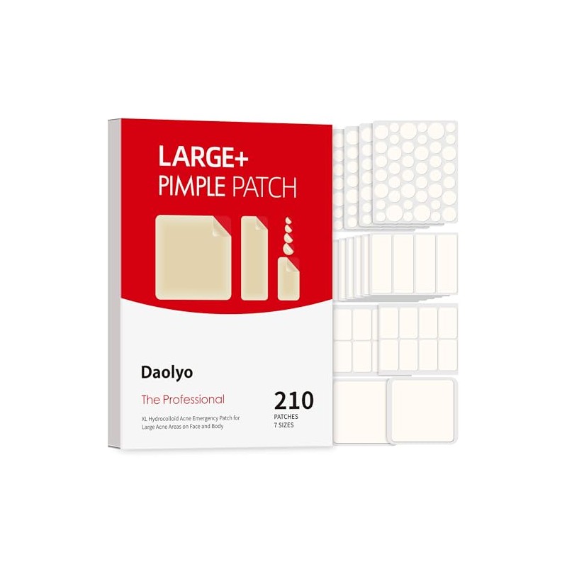 Daolyo Large Hydrocolloid Pimple Patches - 210 Count