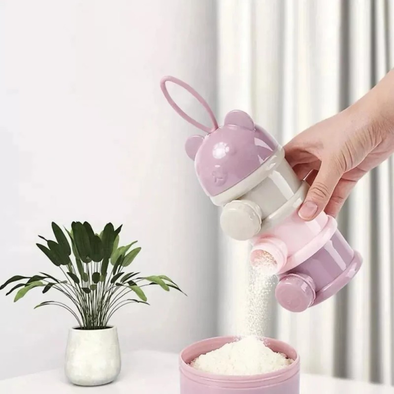 TH2010 Dispensador Portatil Despachador Leche Polvo 3 Contenedores