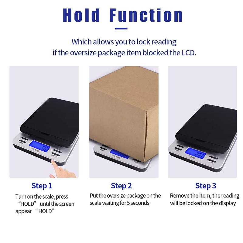 Fuzion Shipping Scale, Accurate Digital Postal Scale 86 lb/0.1 oz
