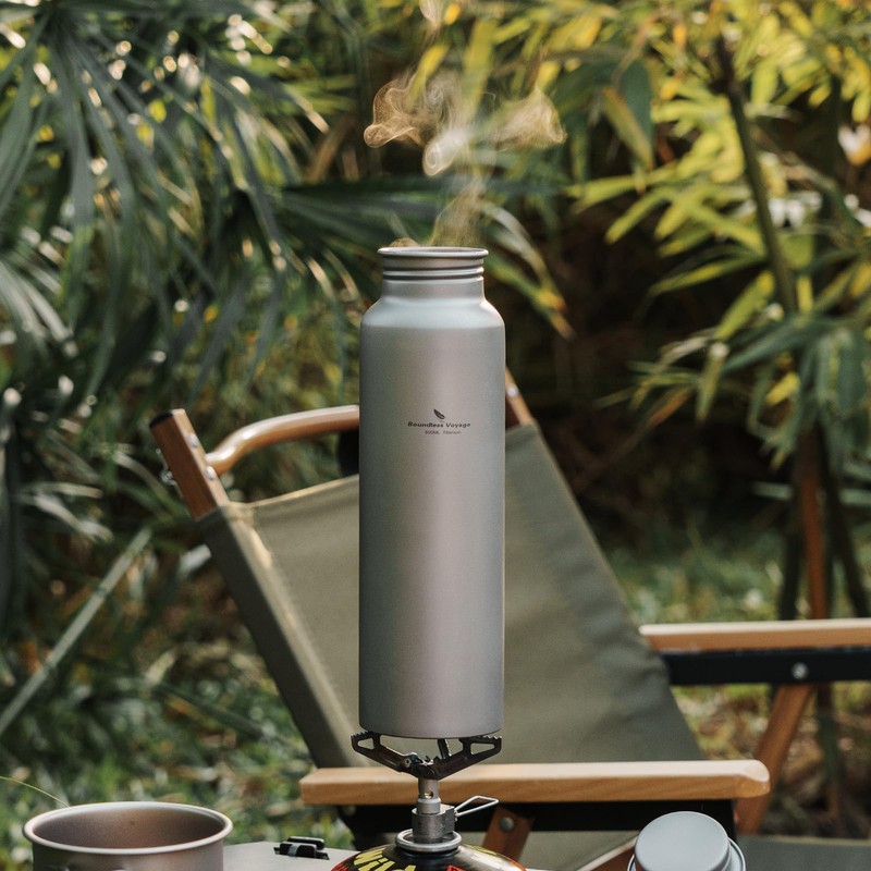 Boundless Voyage 800ml Titanium Sports Bottle with Titanium Lid Outdoor
