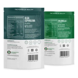 Chlorella Y Espirulina Orgánica Polvo 300g Vizana Nutrition                                                                                           