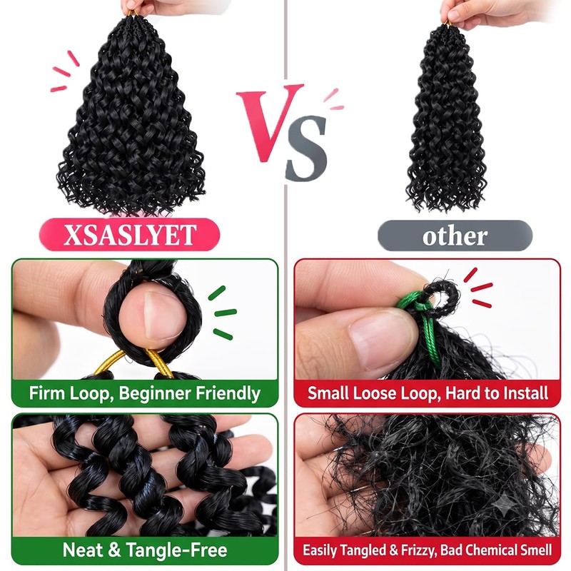 Pre Looped GoGo Curl Crochet Hair for Women 18" 8Packs