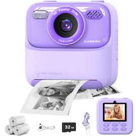 masterbee Kid Camera Instant Print Photo, Birthday Gifts for Girls and Boys, Kids Digital Camera Toys, 1080P HD Video, 3 4 5 6 7 8 9 10 11 12 Year Old Boy Gifts/Girl Gifts