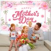 AIBIIN Happy Mother's Day Banner Pink Mothers Day Backdrop for