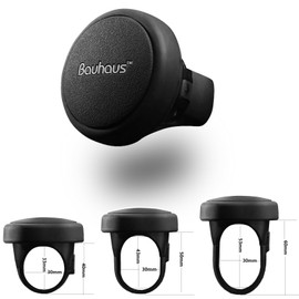 FANXIN Steering Wheel Knob Spinner, Anti-Slip Silicone Steering Wheel Ball Universal Fit for Cars, SUV, Trucks, Tractors, Mowers and Boats (Black)