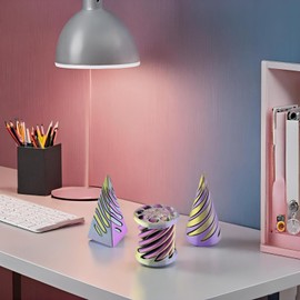 3 Packs Impossible Cone,Spiral Cone Fidget Toy Impossible Pyramid Passthrough Toy,3D Printed Spiral Cone Fidget Toy,Mini Vortex Thread Illusion Desktop Deco Souvenir Gift for Anxiety Relaxing