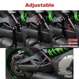 Xitomer 7/8-1 1/8” Foot pegs Highway Peg Mounts Compatible with KLR 650 VULCAN Series, Z900 RS, Z125 PRO BR125, Z400 VERSYS 650 Concours 14 Motorcycle Highway Peg Kits Crash Bars Footrest (165mm)