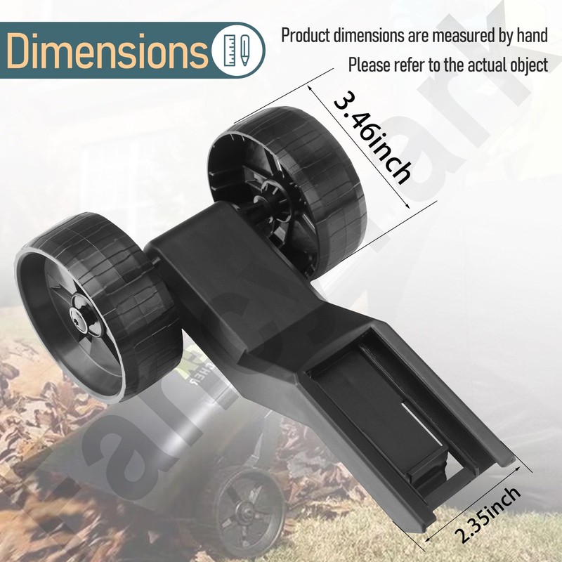 314148001 Replacement Wheel Assembly for Ryobi 40V Vac Attack Leaf