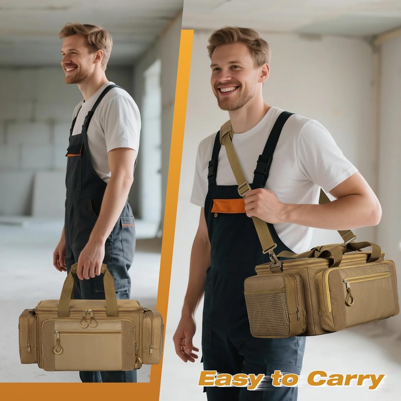 Tactical Tool Bag with Anti-friction Bottom, Hand Tool Tote Storage