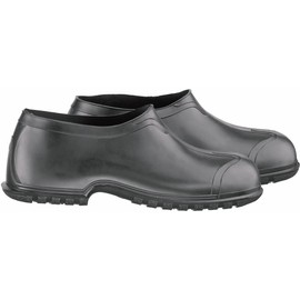 ONGUARD 86010 Heavy Flex-O-Thane/PVC Men's Overshoe with 4-Way Cleated Outsole, 4" Height, Black, Size Medium