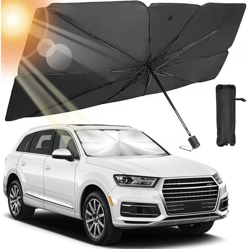 Parasol para Parabrisas de Coche Dokpav Plegable 145x79cm con Protección