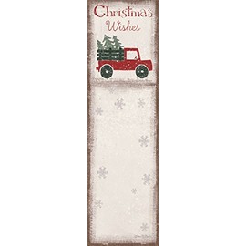 Primitives by Kathy 2.75 Inches x 9.50 Inches Magnet Paper Christmas Wishes List Notepad Gift Accessory