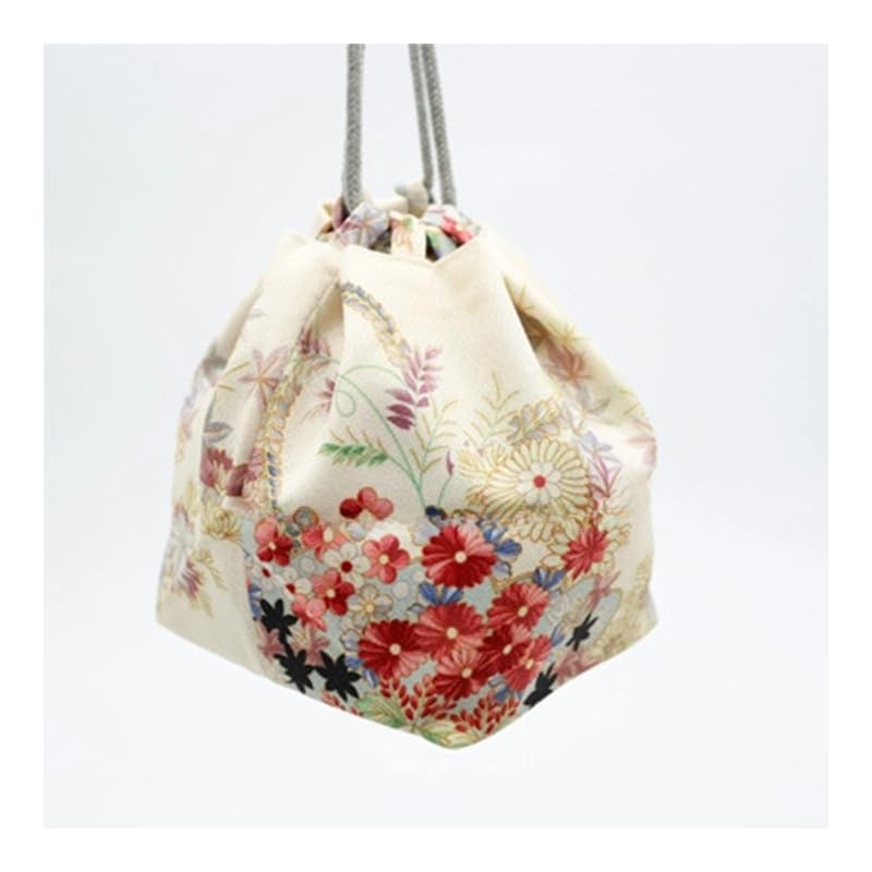 Rosesky Yukata Drawstring Pouch, Drawstring Kinchaku Bag, Small Drawstring, Various