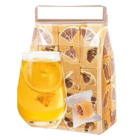 Rock Sugar Lemon Tea Lemon Honey Rock Candy 10.93oz /310g Yellow Lump Rock Sugar with Lemon Sugar Cubes Lemon Honey Candy Caffeine Free Individual Package