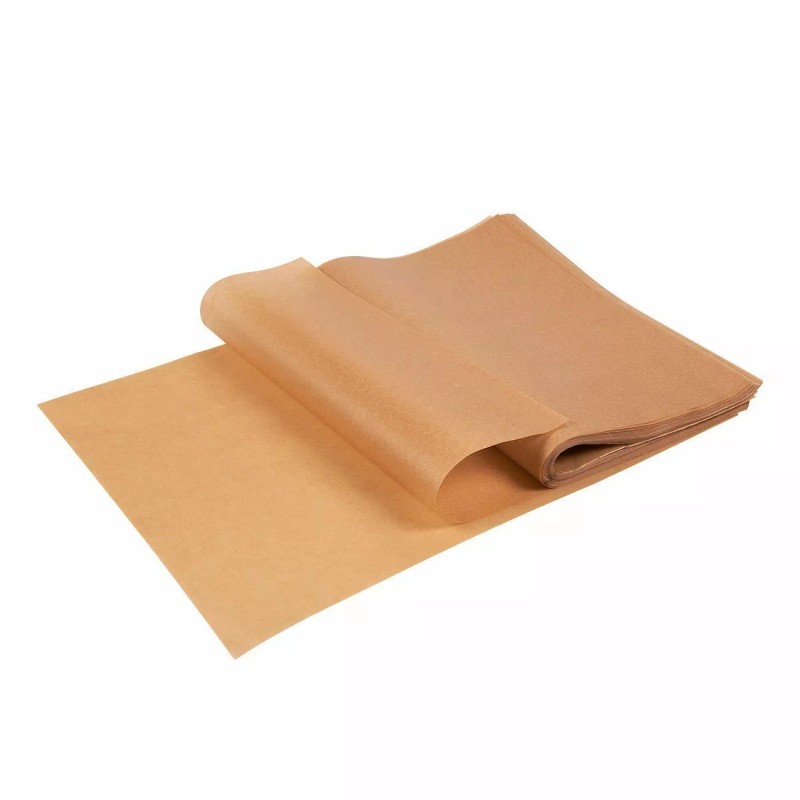 CHEFworth Unbleached Natural Brown Parchment Paper Baking Sheets Pan Liner
