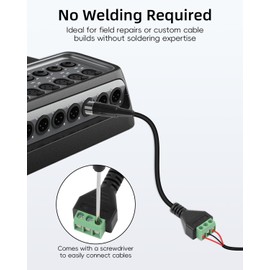 RIIEYOCA Mini XLR to Screw Terminal Block Cable, Mini XLR 3-Pin Female to 3-Pin Solderless Clamp Adapter for Microphone, Speaker, Camera (30 cm, Female)