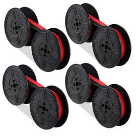 4 Pairs Universal Typewriter Ribbon, Calculator Ribbon Replacement Pack, Typewriter Ink Ribbon for Most Typewriter