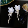 SAFIGLE Earrings for Women Trendy Flower Dangle Earrings Crystal Pearl