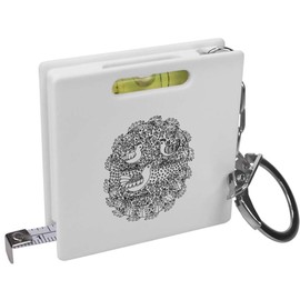 Azeeda 'Three French Hens' Keyring Tape Measure/Spirit Level Tool (KM00003973)