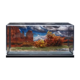 Colcolo 1/64 Car Scene Model Display Case Gift Crafts Backdrop Scene Model Green Field Tracking Backdrop for Model Car Tiny Figure