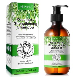 Rosemary Shampoo 300 ml, Rosemary Mint Strengthening Shampoo, Rosemary Shampoo with Biotin Against Hair Loss, Repairing and Nourishing Scalp Shampoo for Women Men