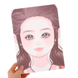 COHEALI Face Painting Board 1 Sheet Makeup Painting Practice Boards Reusable Painting Exercise Template Stage Makeup Painting Display Tool for Face Paint