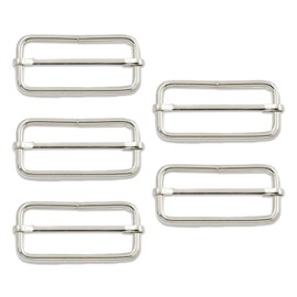 Trimming Shop 50 mm Silver Triglide Buckle Swivel Metal Slide Trigger Snap Hook for Webbing Carriers, Durable, Lightweight, Backpack, Strap Holding Strap, PET Collars and Bag Accessories, 5 Pieces