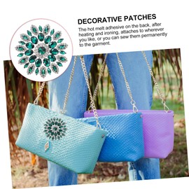 Tofficu 2pcs Elegant Rhinestone Patches Decor for Garments DIY Craft Sewing Patches