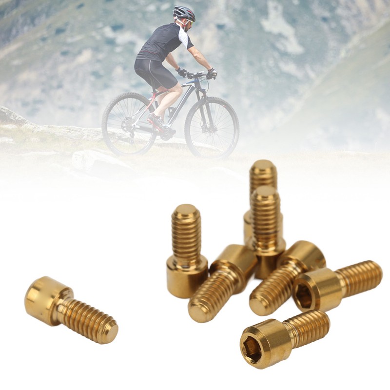RISK 8Pcs Mountain Bike Pedal Bolts Titanium Alloy Anti Slip