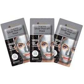 Beauty Sanpo Starkle Silver Peel Off Mask Face Pack Set, 0.4 oz (10 g) x 3 Sheets