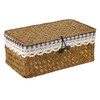 TOLIDA Wicker Storage Basket with Lid Decorative Baskets Living Room