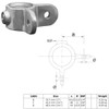 WITTKOWARE Pipe Connector Galvanised Malleable Cast Iron for Pipe Outer