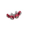 RATCHROLL 4pcs Rose Red 6mm Thread Diameter Motorcycle License Plate