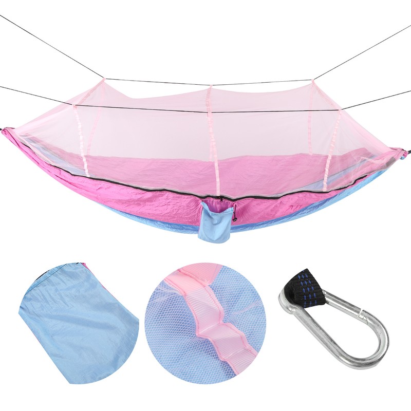 Single Double Camping Hammock with Mosquito Net Portable Lightweight Tree