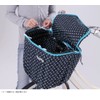 Kawadomi Seisakusho KW-540BD 2-Tier Front Basket Cover, Black Dots