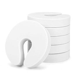 6 Pack Soft Foam Door Finger Guards, Child Safety Door Stopper for Baby Protection, Door Slam Stopper for Kids, White