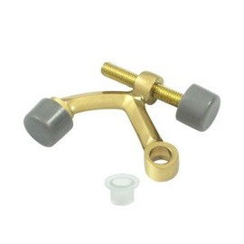 Solid Brass Hinge Mounted Pin Stop - Unlacquered Brass
