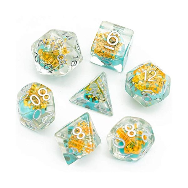 UDIXI 7 die DND Dice Set: Polyhedral DND Dice for