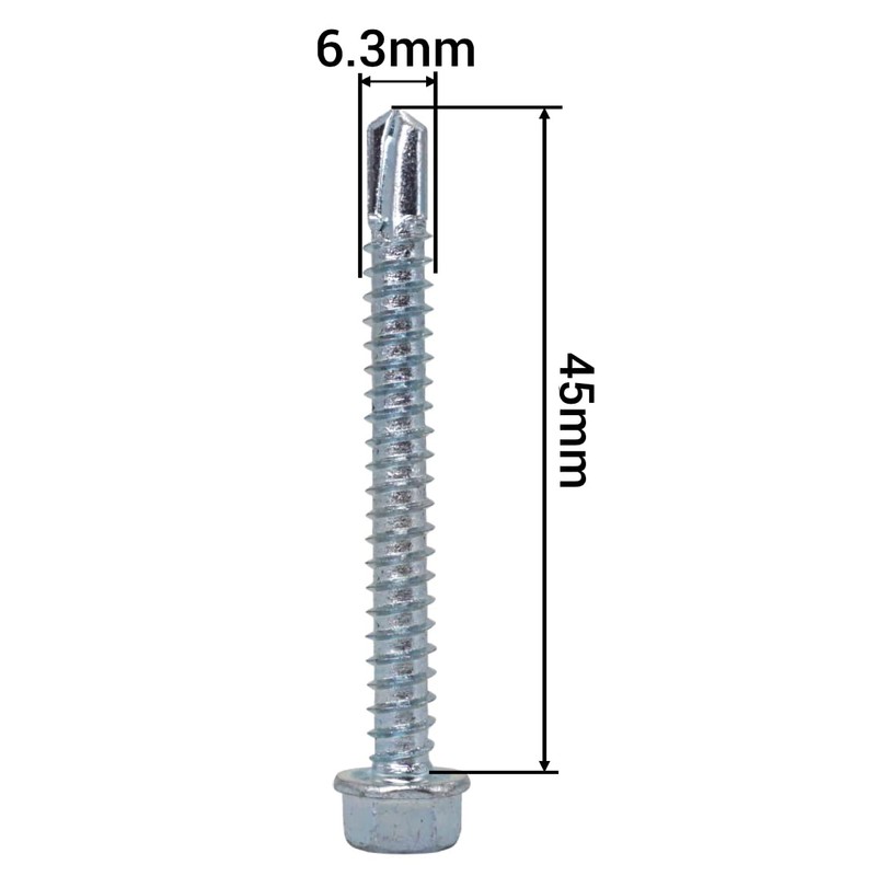 SKIR'CO (Pack of 70) DIN 7504K Galvanised Steel 6.3 x