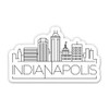 Squiddy Indianapolis Indiana City Skyline - Vinyl Sticker Decal for Phone, Laptop, Water Bottle (3" Wide)