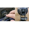 12" Large Convex Rear View Mirror, Suction Cup Anti-Glare Blue