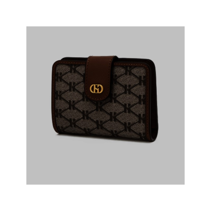 Hazzys (대구신세계)25SS브라운 이니셜패턴 가죽 반지갑 HIWA5E842W1 (Daegu Shinsegae) 25SS Brown