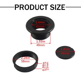 MfhdgXAvs Patio Table Umbrella Hole Ring Plug Cap Set 1Pcs Stabilizer Insert for Outdoor Parasol Table Umbrella Tray (Black)