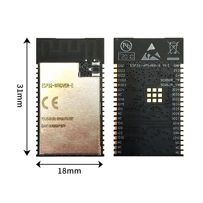 ESP32-WROVER-E/IE Module, 2.4GHz Wi-Fi + BT + BLE Integrated ESP32-D0WD-V3