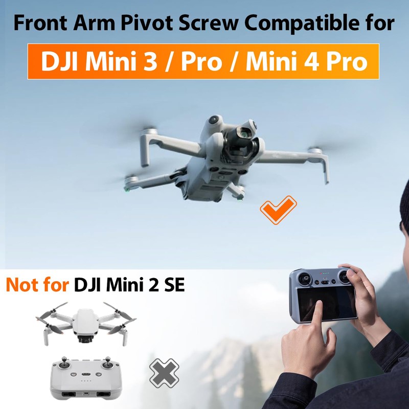 6 Pcs Front Arm Shaft Screws for DJI Mini 3/3
