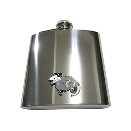 Happy Opossum Possum 6 Oz. Stainless Steel Flask