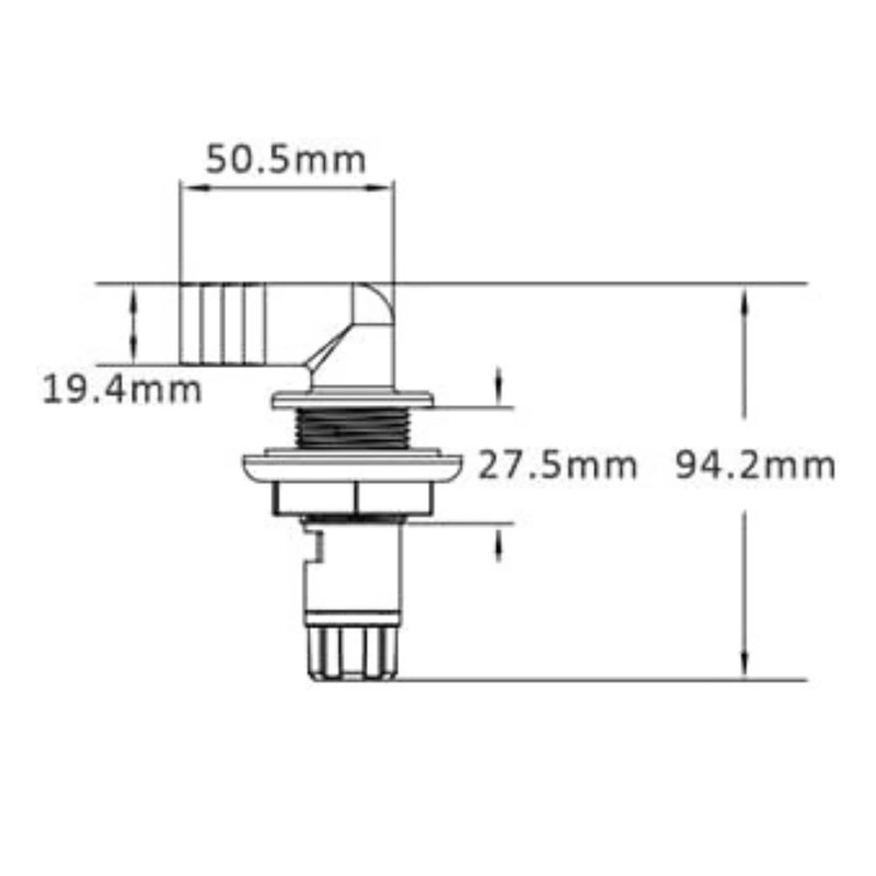 SEAFLO 90° 3/4" AERATOR SPRAY HEAD FOR LIVEWELLS/RECIRCULATING SYSTEMS/WATER SYSTEMS